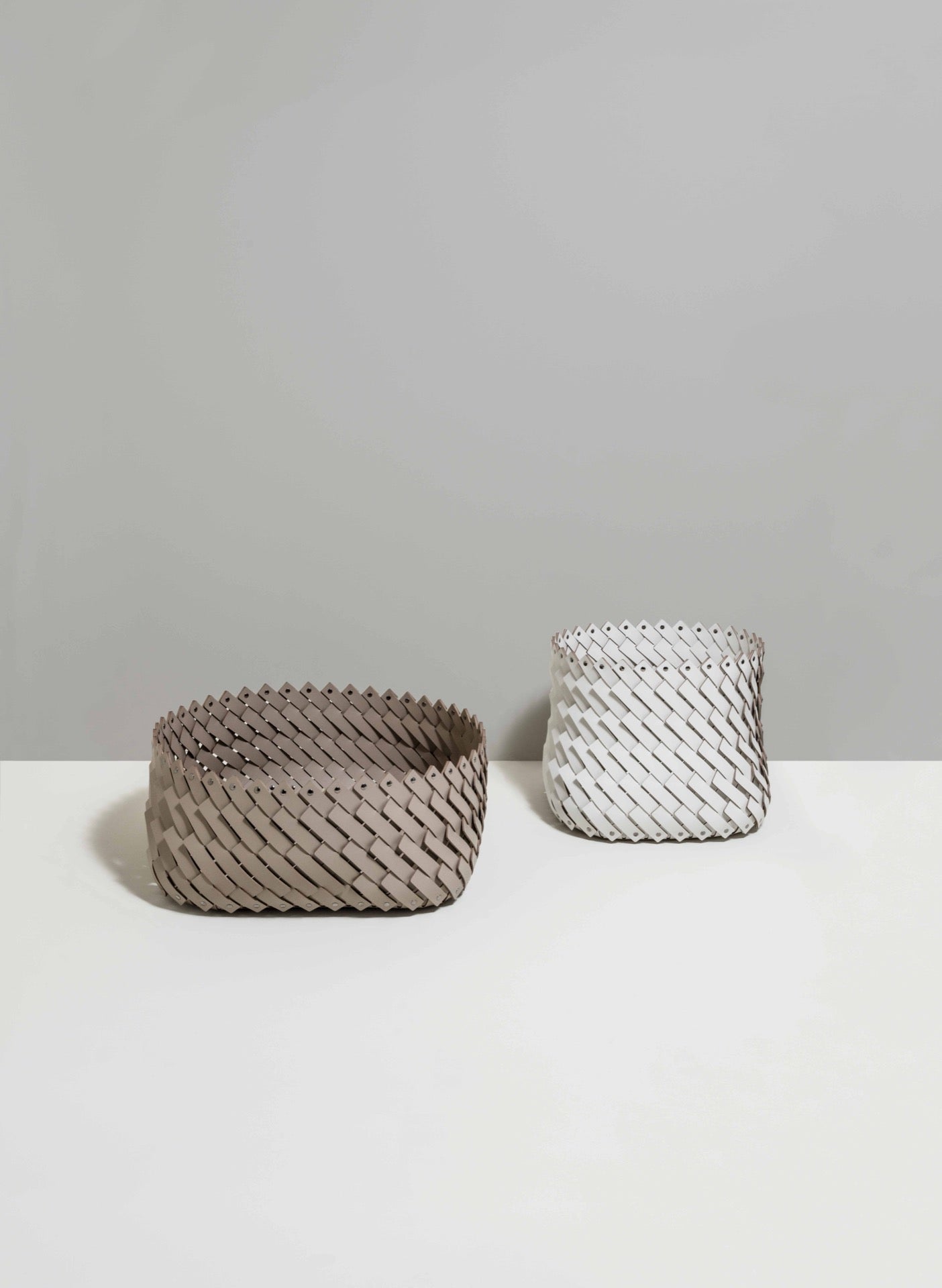 Pinetti × Antonio De Marco Almeria | Hand-Woven Leather Baskets: Eco-friendly washable leather baskets, hand-woven and available in multiple shapes and sizes, ideal for indoor and outdoor use | Storage & Outdoor / Baskets | 2Jour Concierge, your luxury lifestyle shop | luxury interiors, refined living, yacht décor, spa décor, outdoor elegance, boutique hotels, home organization, hospitality décor, office décor