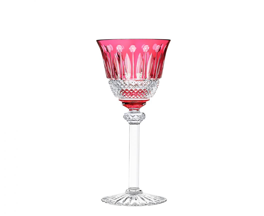 Tommy Crystal Hock Wine Glass by Saint-Louis | Timeless collection since 1928 | Features star-shaped base, diamond, bevel, pearl, and rim cuts | Elegant design seen in the Hall of Mirrors in Versailles | Offers audacious colors and functional new creations for contemporary uses | Collection: Tommy | Design: Timeless | Tableware and Wine Glasses | 2Jour Concierge, your luxury lifestyle shop