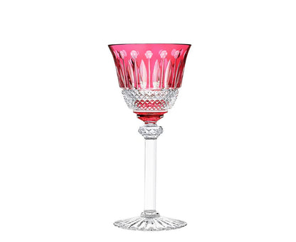 Tommy Crystal Hock Wine Glass by Saint-Louis | Timeless collection since 1928 | Features star-shaped base, diamond, bevel, pearl, and rim cuts | Elegant design seen in the Hall of Mirrors in Versailles | Offers audacious colors and functional new creations for contemporary uses | Collection: Tommy | Design: Timeless | Tableware and Wine Glasses | 2Jour Concierge, your luxury lifestyle shop