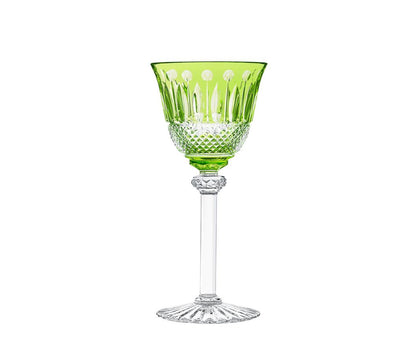 Tommy Crystal Hock Wine Glass by Saint-Louis | Timeless collection since 1928 | Features star-shaped base, diamond, bevel, pearl, and rim cuts | Elegant design seen in the Hall of Mirrors in Versailles | Offers audacious colors and functional new creations for contemporary uses | Collection: Tommy | Design: Timeless | Tableware and Wine Glasses | 2Jour Concierge, your luxury lifestyle shop