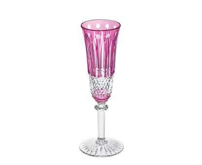 Tommy Crystal Champagne Flute by Saint-Louis | Timeless collection since 1928 | Features star-shaped base, diamond, bevel, pearl, and rim cuts | Elegance showcased in the Hall of Mirrors in Versailles | Offers audacious colors and functional new creations for contemporary uses | Collection: Tommy | Design: Timeless | Tableware and Champagne Flutes | 2Jour Concierge, your luxury lifestyle shop