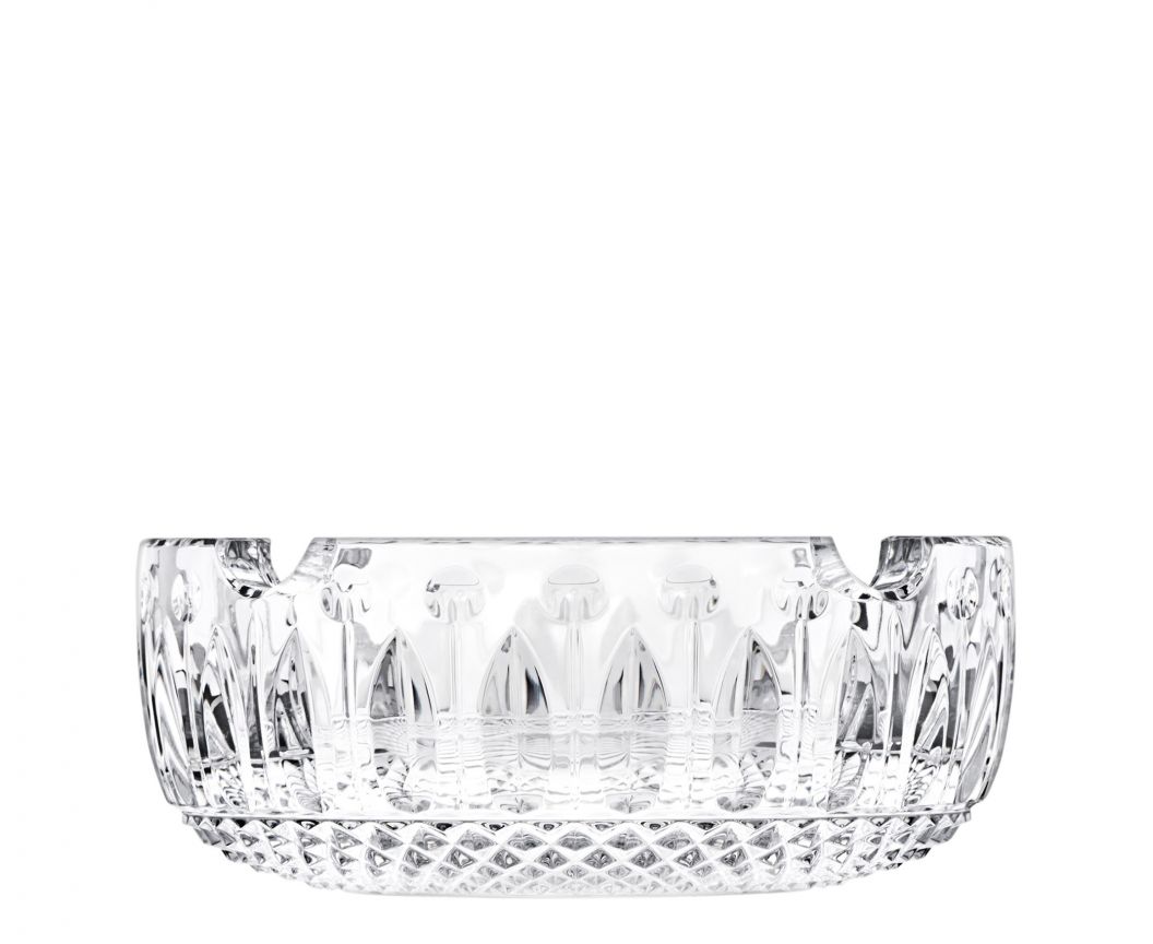 Tommy Crystal Ashtray by Saint-Louis | Timeless collection since 1928 | Features star-shaped base, diamond, bevel, pearl, and rim cuts | Showcased at a legendary royal lunch in Versailles in 1938 | Represents the craftsmanship and skill of master glassworkers | Collection: Tommy | Color: Clear | Design: Timeless | Home Decor and Ashtrays | 2Jour Concierge, your luxury lifestyle shop
