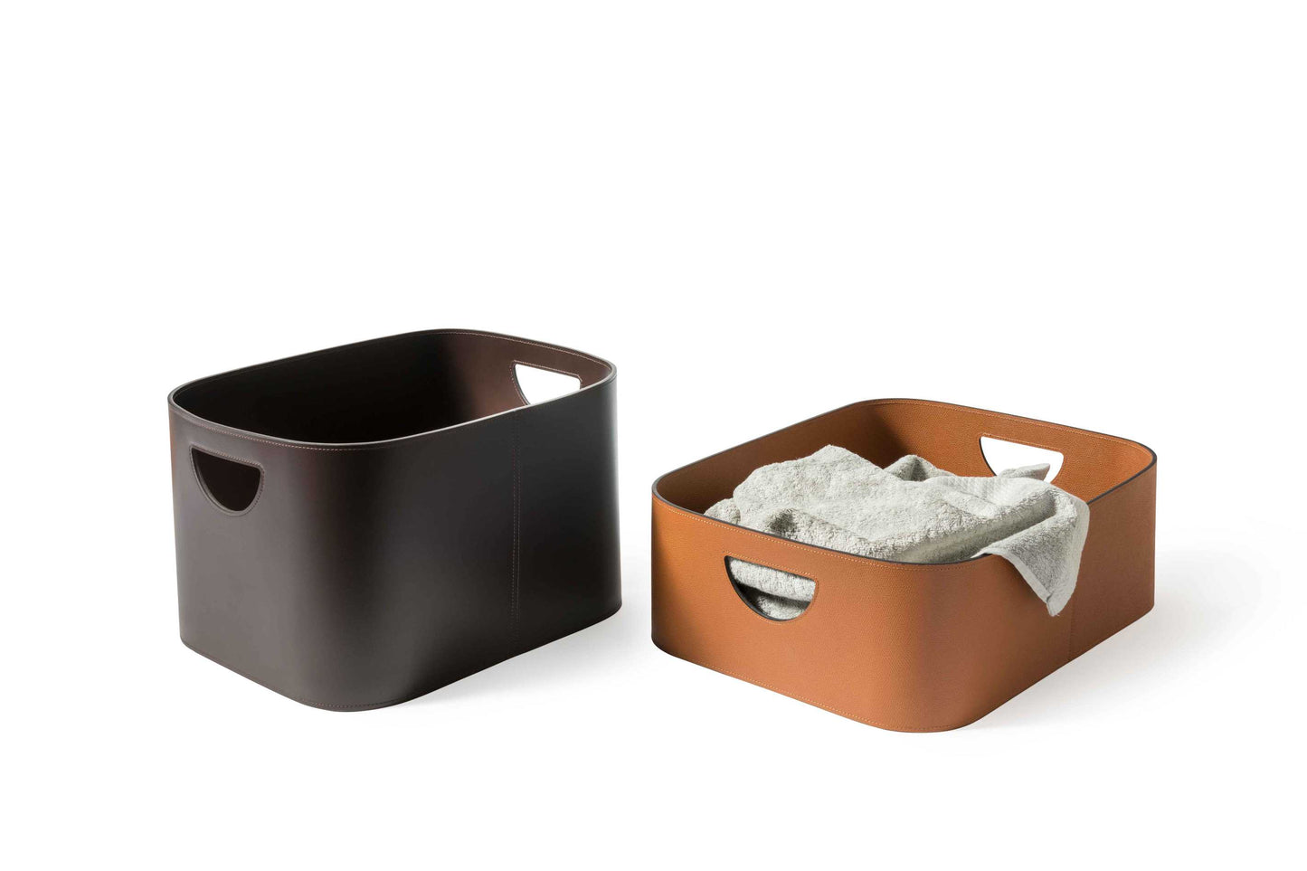 Rio Regenerated Leather Laundry & Storage Box | Made with eco-friendly, washable, and resistant regenerated leather | Suitable for outdoor use | Discover it now at 2Jour Concierge, #1 luxury high-end gift & lifestyle shop