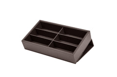 Leather-Covered Wood Glasses Box
