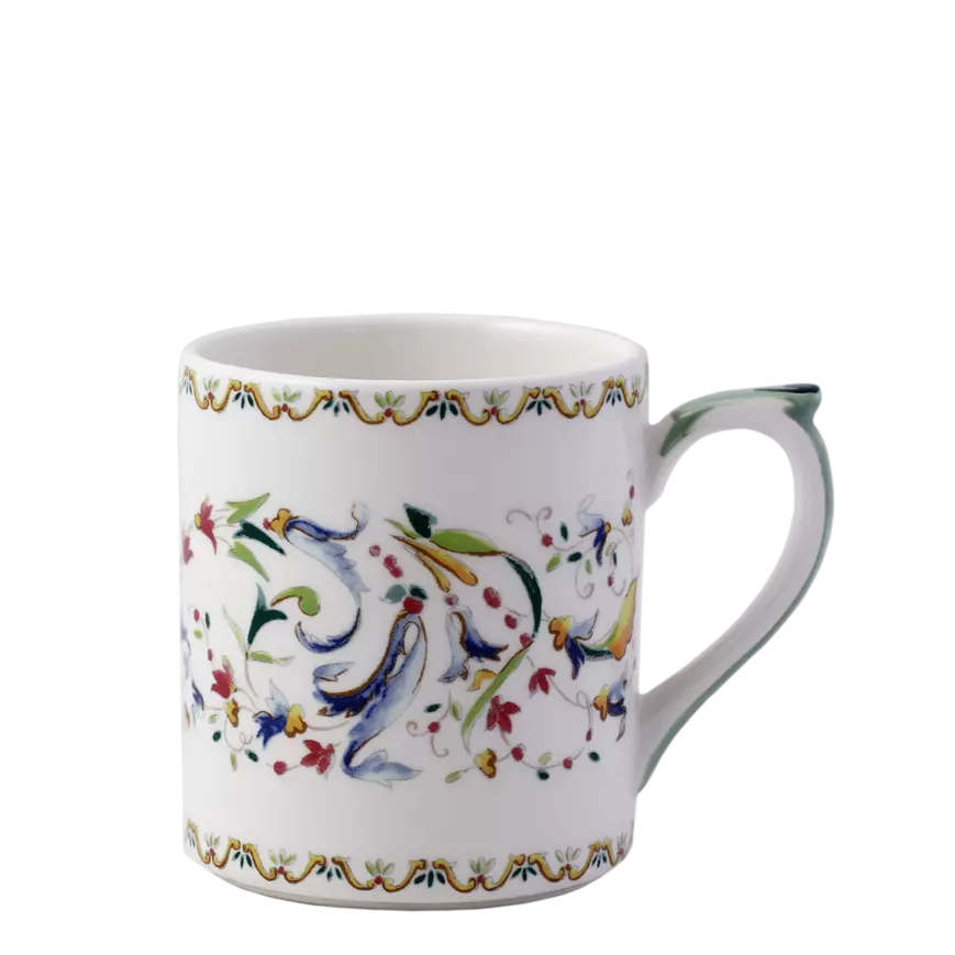 Gien Toscana | Mug: Fine earthenware with Renaissance floral motif and smooth, glazed finish, perfect for enjoying everyday hot beverages | Tableware & Serveware / Cups & Mugs | 2Jour Concierge, your luxury lifestyle shop