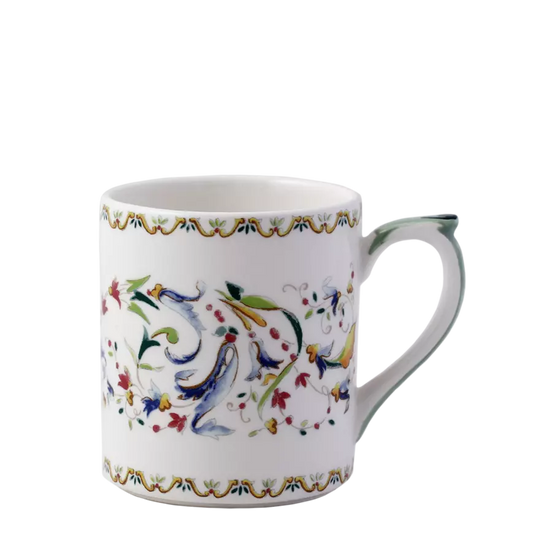 Gien Toscana | Mug: Fine earthenware with Renaissance floral motif and smooth, glazed finish, perfect for enjoying everyday hot beverages | Tableware & Serveware / Cups & Mugs | 2Jour Concierge, your luxury lifestyle shop