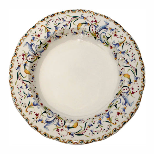 Gien Toscana round deep dish | Part of the Toscana collection by Gien | Crafted in fine faïence at the Faïencerie de Gien in the Loire Valley | Made in France | A versatile round deep dish with the classic Toscana design, ideal for salads or side dishes | Tableware & serveware | 2Jour Concierge, your luxury lifestyle shop