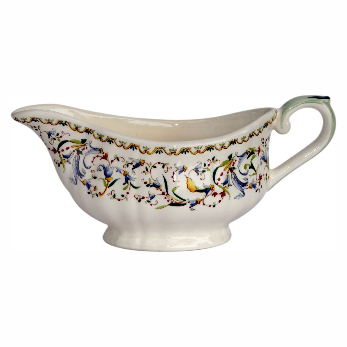Gien Toscana gravy boat | Part of the Toscana collection by Gien | Crafted in fine faïence at the Faïencerie de Gien in the Loire Valley | Made in France | Elegant gravy boat showcasing the Toscana pattern, perfect for sauces and gravies | Tableware & serveware | 2Jour Concierge, your luxury lifestyle shop