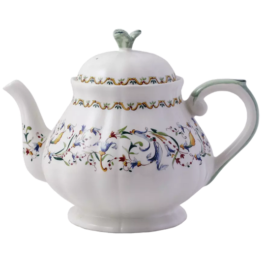Gien Toscana | Teapot: Fine earthenware with Renaissance floral motif and smooth, glazed finish, perfect for serving tea in elegant style | Tableware & Serveware / Teapots & Coffee Pots | 2Jour Concierge, your luxury lifestyle shop