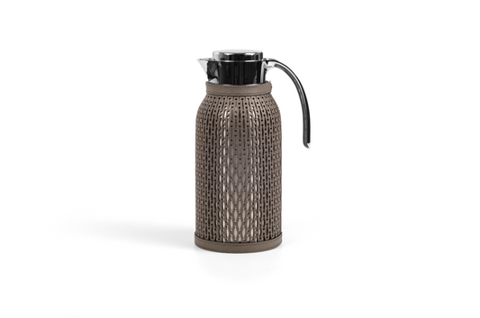 Diana Thermal Carafe by Pinetti | Steel carafe with removable leather cover. Keeps liquids hot for 6 hours and cold for 24 hours. | Tableware and Drinkware | 2Jour Concierge, your luxury lifestyle shop