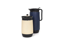 Mocha Thermal Carafe: Glass Interior with Removable Leather Cover