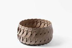 Alicante Handwoven Regenerated Leather Storage Basket