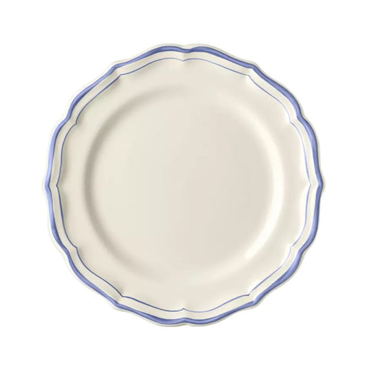 Gien Les Filets | Dessert Plate: Fine earthenware with hand-painted rim and smooth, glazed finish, ideal for elegantly presenting sweets or small bites | Tableware & Serveware / Plates | 2Jour Concierge, your luxury lifestyle shop