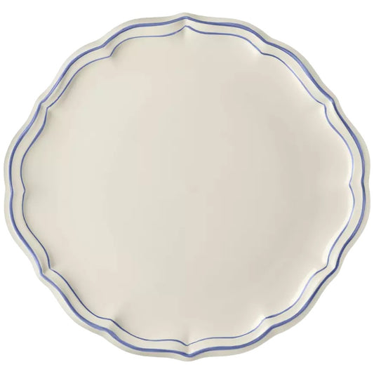 Gien Les Filets | Cake Platter: Fine earthenware with hand-painted rim and smooth, glazed finish, perfect for serving cakes, pastries, or desserts with elegance | Tableware & Serveware / Serving Dishes & Platters | 2Jour Concierge, your luxury lifestyle shop