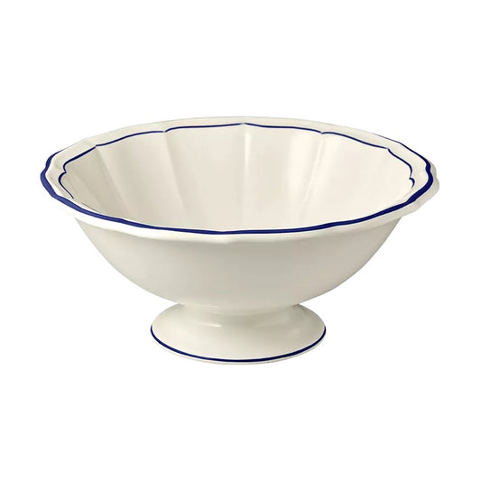 Gien Les Filets | Open Vegetable Bowl: Fine earthenware with hand-painted rim and smooth, glazed finish, ideal for serving vegetables, sides, or salads | Tableware & Serveware / Serving Bowls | 2Jour Concierge, your luxury lifestyle shop