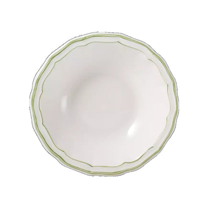 Les Filets Earthenware Cereal Bowl with Hand-Painted Rim