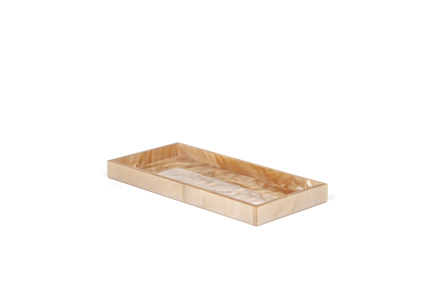 Pinetti Bea rectangular tray | Part of the Bea bathroom set | Made in resin, available in cream, taupe, coffee, and light grey | Chrome or gold finish | A stylish and functional tray for bathroom essentials | Bathroom accessories | 2Jour Concierge, your luxury lifestyle shop