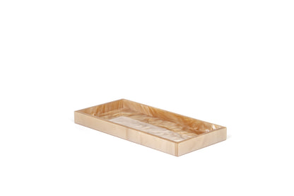 Pinetti Bea rectangular tray | Part of the Bea bathroom set | Made in resin, available in cream, taupe, coffee, and light grey | Chrome or gold finish | A stylish and functional tray for bathroom essentials | Bathroom accessories | 2Jour Concierge, your luxury lifestyle shop