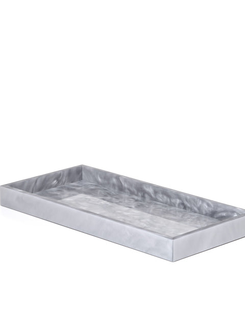 Pinetti Bea rectangular tray | Part of the Bea bathroom set | Made in resin, available in cream, taupe, coffee, and light grey | Chrome or gold finish | A stylish and functional tray for bathroom essentials | Bathroom accessories | 2Jour Concierge, your luxury lifestyle shop