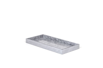 Pinetti Bea rectangular tray | Part of the Bea bathroom set | Made in resin, available in cream, taupe, coffee, and light grey | Chrome or gold finish | A stylish and functional tray for bathroom essentials | Bathroom accessories | 2Jour Concierge, your luxury lifestyle shop