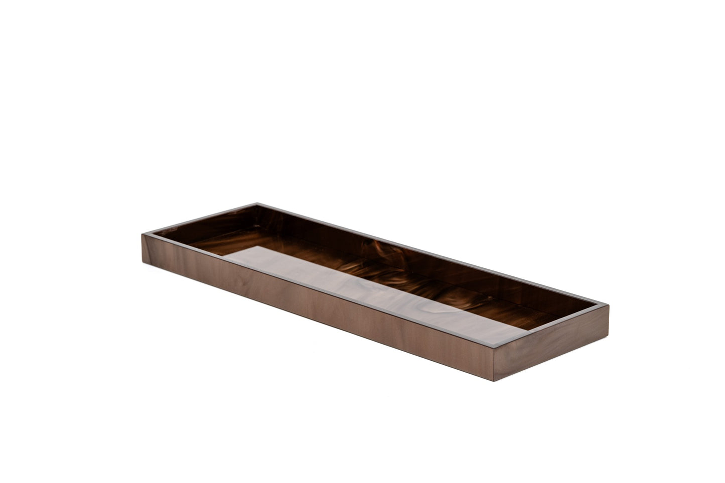 Pinetti Bea rectangular tray | Part of the Bea bathroom set | Made in resin, available in cream, taupe, coffee, and light grey | Chrome or gold finish | A stylish and functional tray for bathroom essentials | Bathroom accessories | 2Jour Concierge, your luxury lifestyle shop