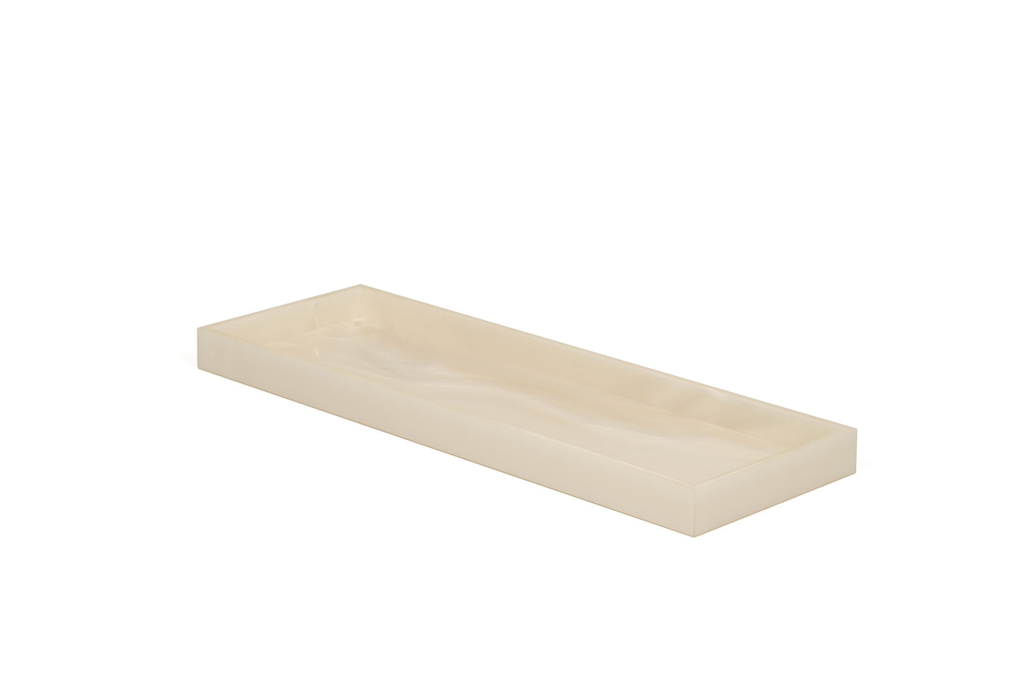 Pinetti Bea rectangular tray | Part of the Bea bathroom set | Made in resin, available in cream, taupe, coffee, and light grey | Chrome or gold finish | A stylish and functional tray for bathroom essentials | Bathroom accessories | 2Jour Concierge, your luxury lifestyle shop