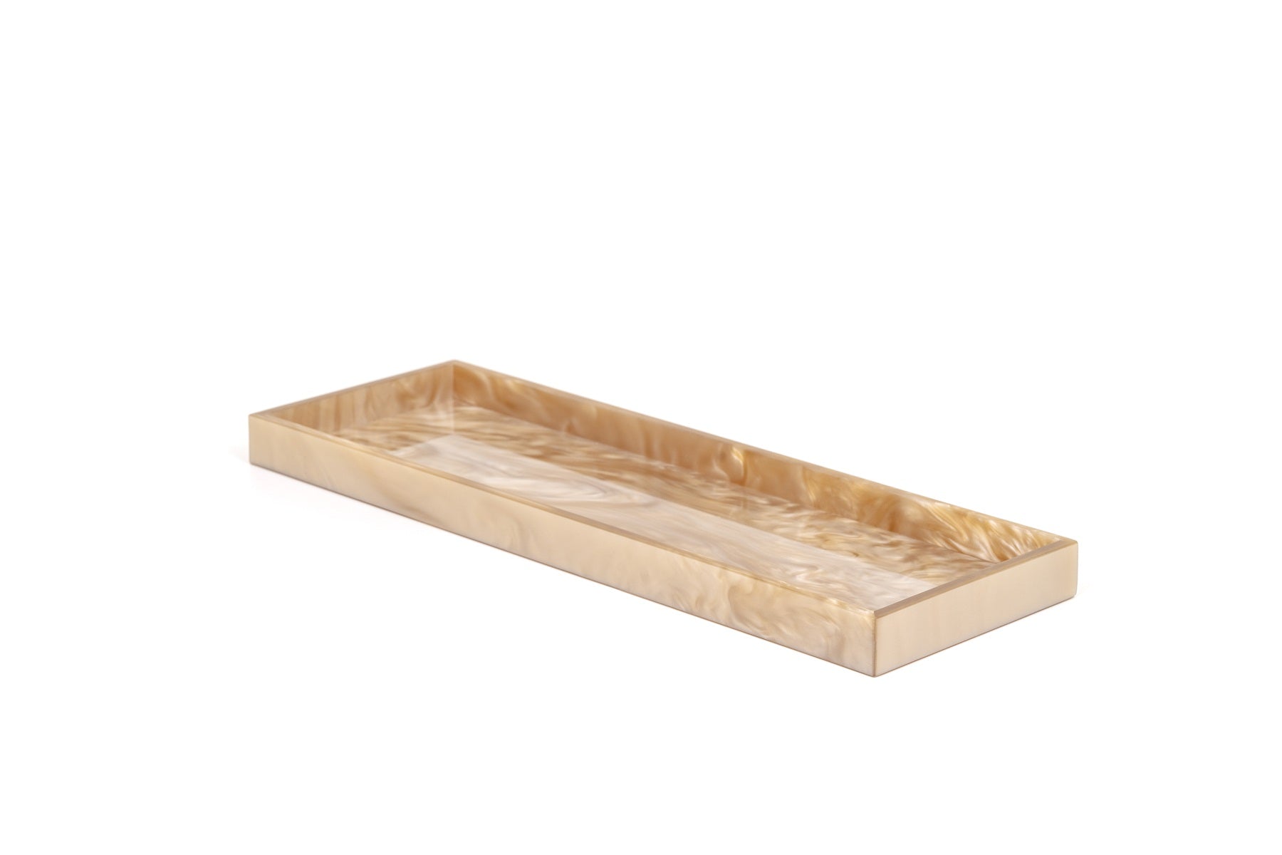 Pinetti Bea rectangular tray | Part of the Bea bathroom set | Made in resin, available in cream, taupe, coffee, and light grey | Chrome or gold finish | A stylish and functional tray for bathroom essentials | Bathroom accessories | 2Jour Concierge, your luxury lifestyle shop