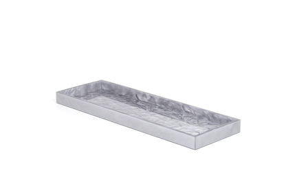 Pinetti Bea rectangular tray | Part of the Bea bathroom set | Made in resin, available in cream, taupe, coffee, and light grey | Chrome or gold finish | A stylish and functional tray for bathroom essentials | Bathroom accessories | 2Jour Concierge, your luxury lifestyle shop