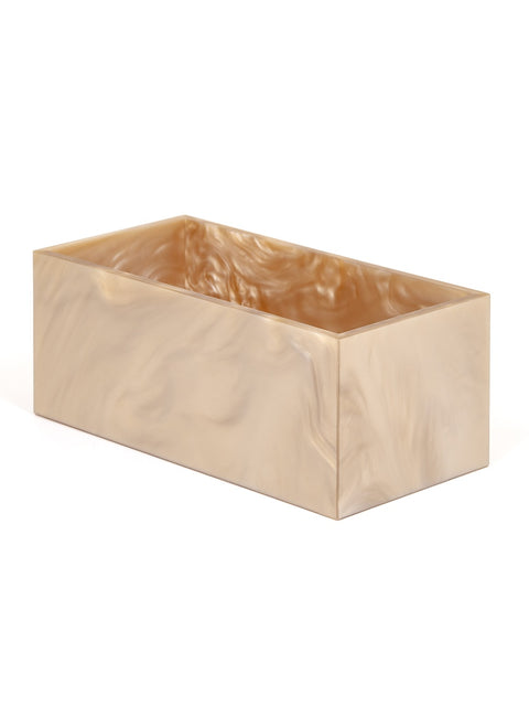Pinetti Bea square washcloth holder | Part of the Bea bathroom set | Made in resin, available in cream, taupe, coffee, and light grey | Chrome or gold finish | A refined holder for washcloths, adding elegance to the bathroom | Bathroom accessories | 2Jour Concierge, your luxury lifestyle shop