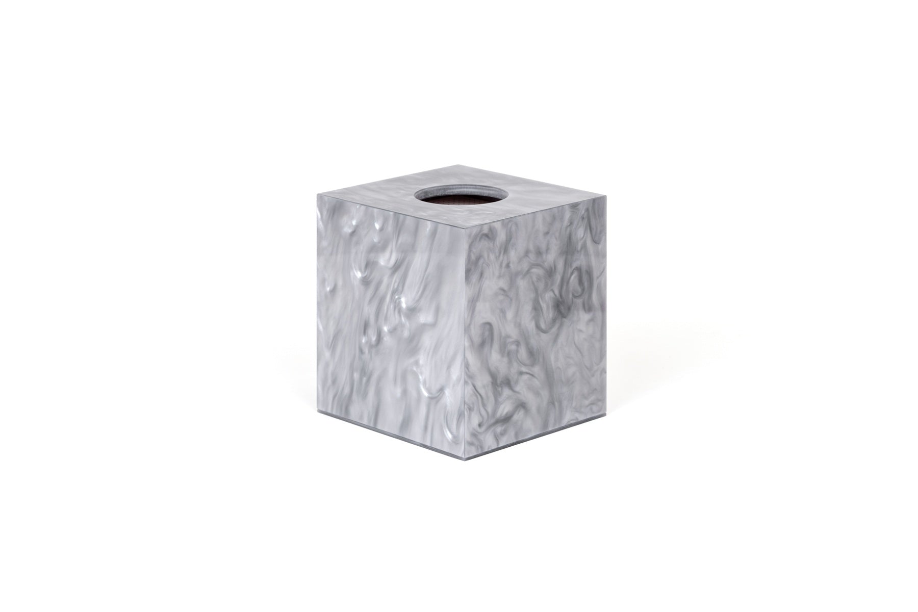 Pinetti Bea square tissue box | Part of the Bea bathroom set | Made in resin, available in cream, taupe, coffee, and light grey | Chrome or gold finish | A refined tissue box cover for a touch of sophistication | Bathroom accessories | 2Jour Concierge, your luxury lifestyle shop