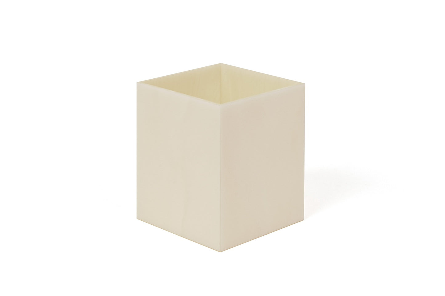 Pinetti Bea square paper bin | Part of the Bea bathroom set | Made in resin, available in cream, taupe, coffee, and light grey | Chrome or gold finish | A modern and elegant waste bin for any bathroom space | Bathroom accessories | 2Jour Concierge, your luxury lifestyle shop