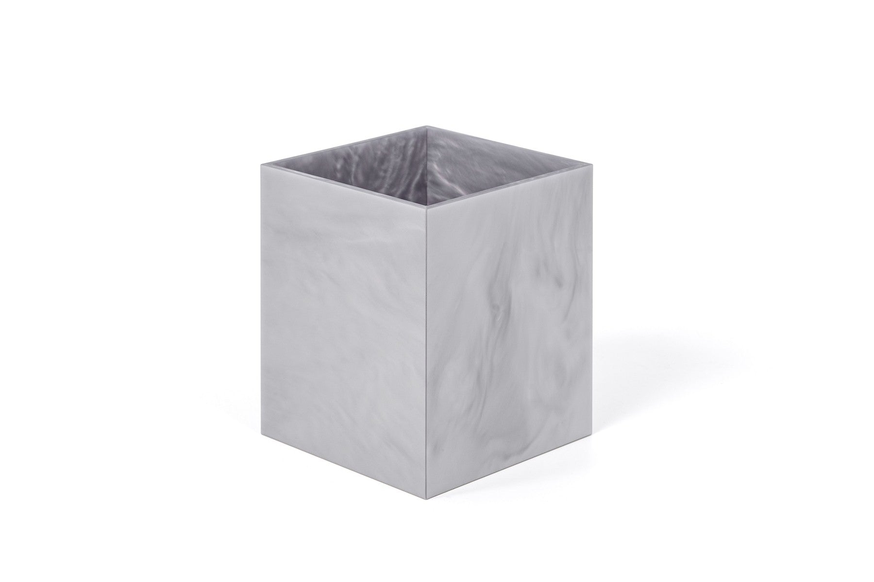 Pinetti Bea square paper bin | Part of the Bea bathroom set | Made in resin, available in cream, taupe, coffee, and light grey | Chrome or gold finish | A modern and elegant waste bin for any bathroom space | Bathroom accessories | 2Jour Concierge, your luxury lifestyle shop