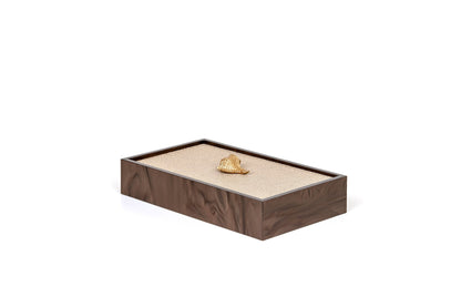 Bea Resin Box, Rectangular With Lid and Leather Insert