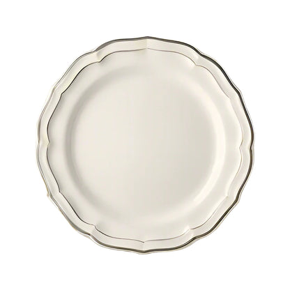 Gien Les Filets | Dinner Plate: Fine earthenware with hand-painted rim and smooth, glazed finish, ideal for classic and refined dining | Tableware & Serveware / Plates | 2Jour Concierge, your luxury lifestyle shop