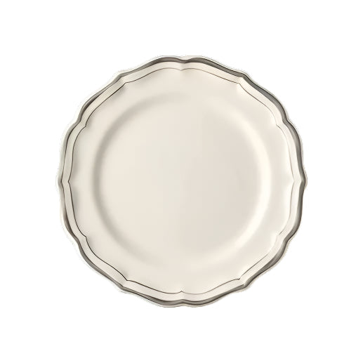 Gien Les Filets | Dessert Plate: Fine earthenware with hand-painted rim and smooth, glazed finish, ideal for elegantly presenting sweets or small bites | Tableware & Serveware / Plates | 2Jour Concierge, your luxury lifestyle shop