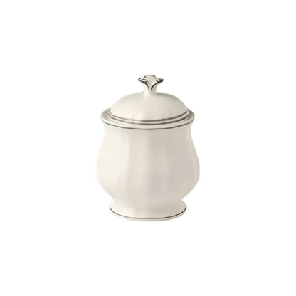 Gien Les Filets | Sugar Bowl: Fine earthenware with hand-painted rim and smooth, glazed finish, perfect for refined sugar service | Tableware & Serveware / Sugar Bowls | 2Jour Concierge, your luxury lifestyle shop