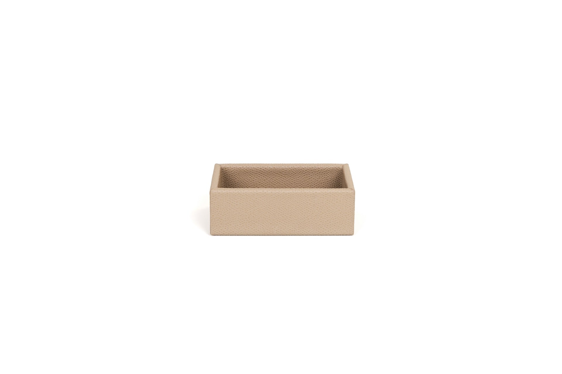 Pinetti | Poseidon Small Rectangular Box: Compact leather-covered rectangular box for bathroom or vanity | Bathroom | 2Jour Concierge, your luxury lifestyle shop | luxury bathroom box, small leather box, Pinetti bathroom accessory, Poseidon collection, Italian luxury bathroom, designer vanity box, premium bathroom storage