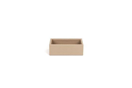 Pinetti | Poseidon Small Rectangular Box: Compact leather-covered rectangular box for bathroom or vanity | Bathroom | 2Jour Concierge, your luxury lifestyle shop | luxury bathroom box, small leather box, Pinetti bathroom accessory, Poseidon collection, Italian luxury bathroom, designer vanity box, premium bathroom storage