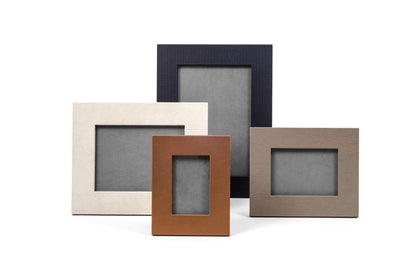 
Pinetti Picture Frame | Leather-covered frame with a magnetic back opening system | Features grey suede backing | Elegant and functional design | Home Decor and Accessories | 2Jour Concierge, your luxury lifestyle shop