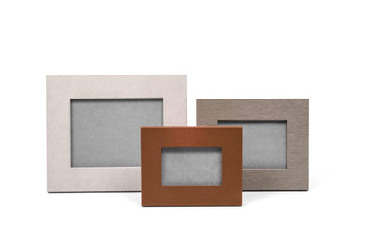 Pinetti Picture Frame | Leather-covered frame with a magnetic back opening system | Features grey suede backing | Elegant and functional design | Home Decor and Accessories | 2Jour Concierge, your luxury lifestyle shop