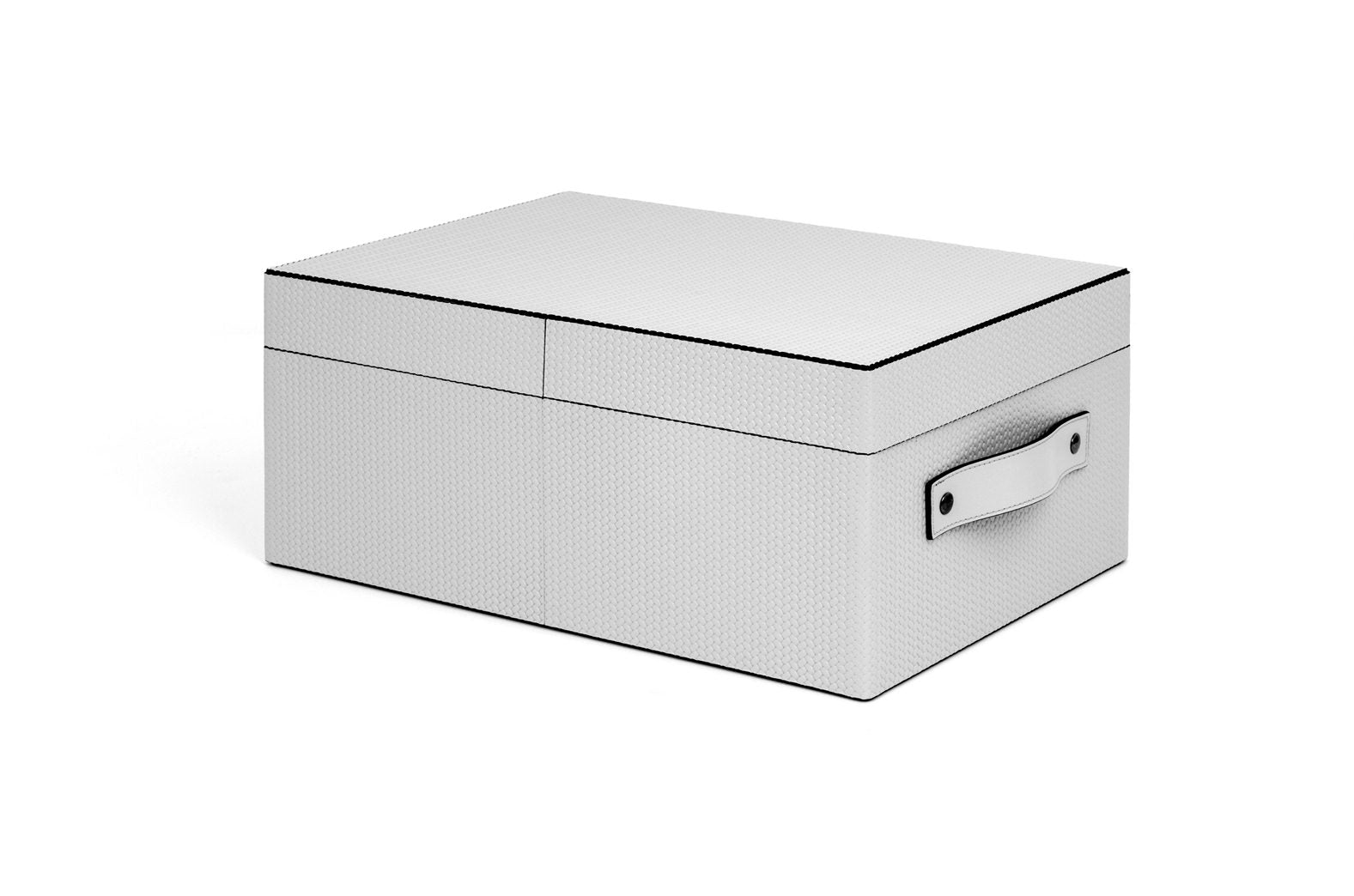 Avio Leather-Covered Storage Box | Strong and light structure | Covered outside in genuine leather | Find it now at 2Jour Concierge, #1 luxury high-end gift & lifestyle shop