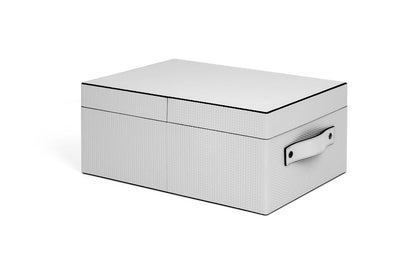 Avio Leather-Covered Storage Box | Strong and light structure | Covered outside in genuine leather | Find it now at 2Jour Concierge, #1 luxury high-end gift & lifestyle shop