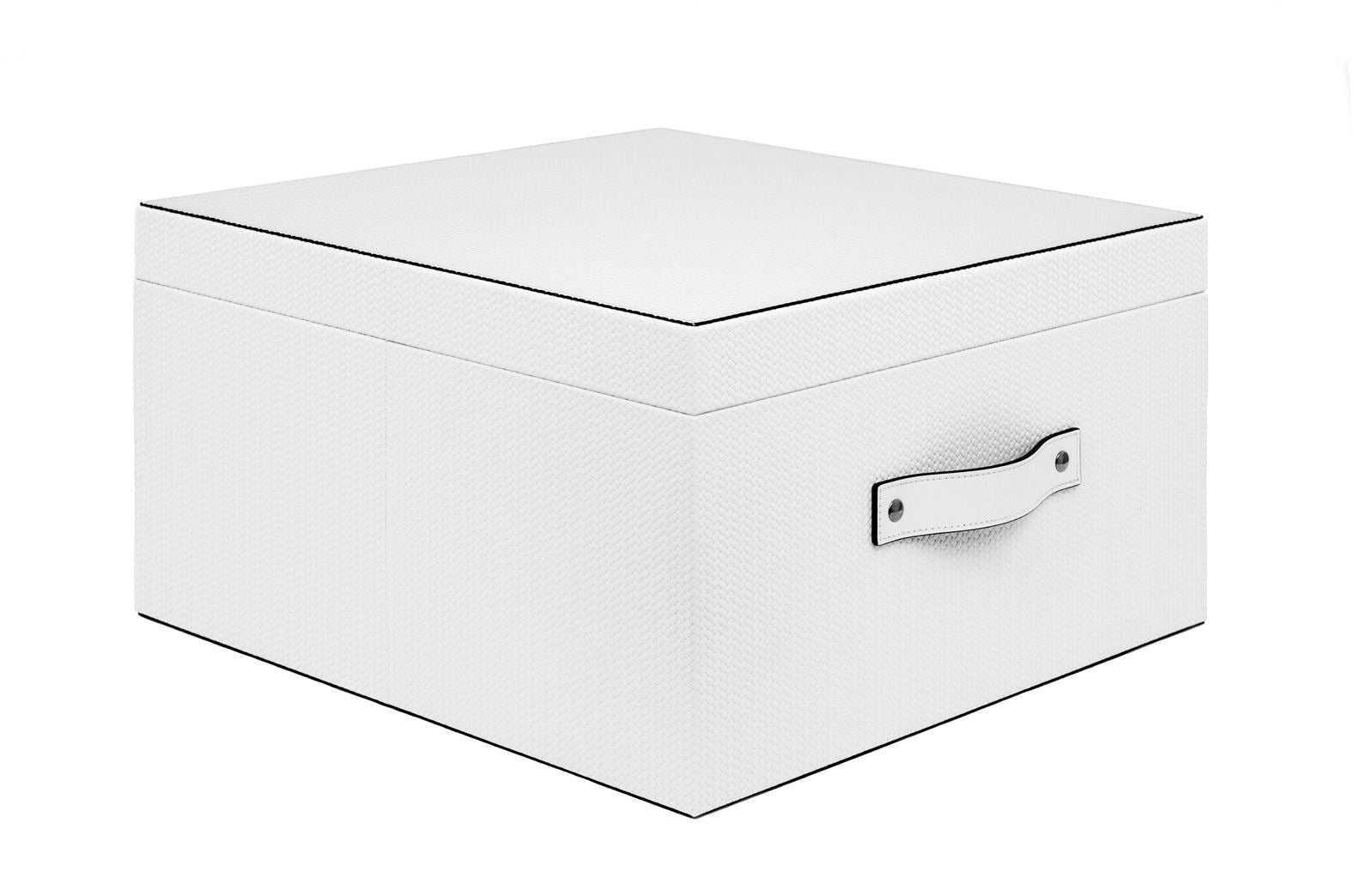 Avio Leather-Covered Storage Box | Strong and light structure | Covered outside in genuine leather | Find it now at 2Jour Concierge, #1 luxury high-end gift & lifestyle shop