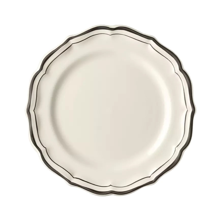 Gien Les Filets | Dessert Plate: Fine earthenware with hand-painted rim and smooth, glazed finish, ideal for elegantly presenting sweets or small bites | Tableware & Serveware / Plates | 2Jour Concierge, your luxury lifestyle shop