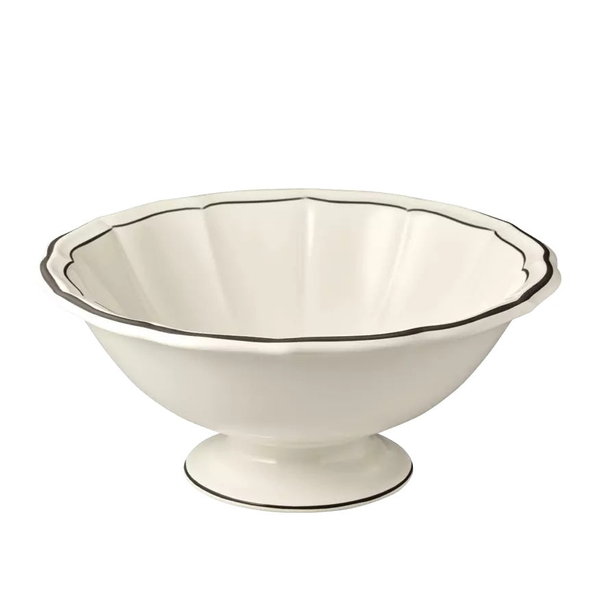 Gien Les Filets | Open Vegetable Bowl: Fine earthenware with hand-painted rim and smooth, glazed finish, ideal for serving vegetables, sides, or salads | Tableware & Serveware / Serving Bowls | 2Jour Concierge, your luxury lifestyle shop