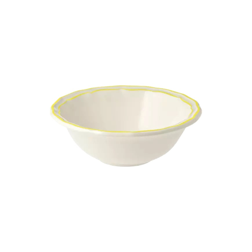 Les Filets Earthenware Cereal Bowl with Hand-Painted Rim