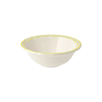 Les Filets Earthenware Cereal Bowl with Hand-Painted Rim
