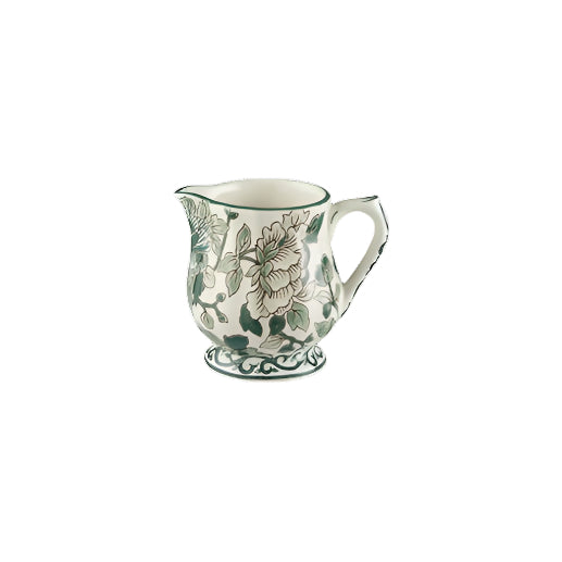 Gien Pivoines Vertes | Creamer: Fine earthenware with hand-painted green floral motif and smooth, glazed finish, ideal for serving milk or cream with elegance | Tableware & Serveware / Creamers & Pitchers | 2Jour Concierge, your luxury lifestyle shop