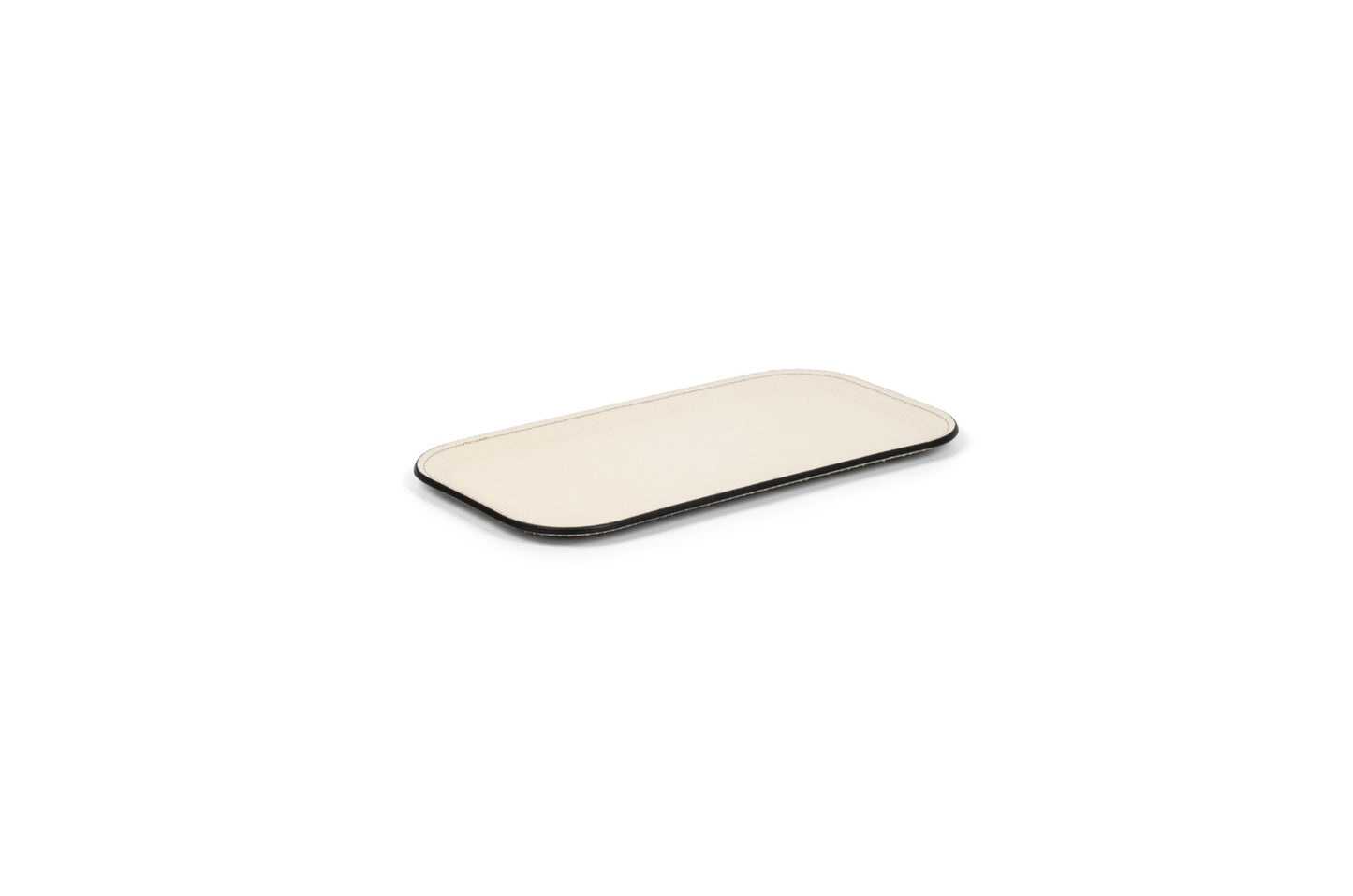 Victor Leather-Covered Trinket Serving Tray, Rectangular