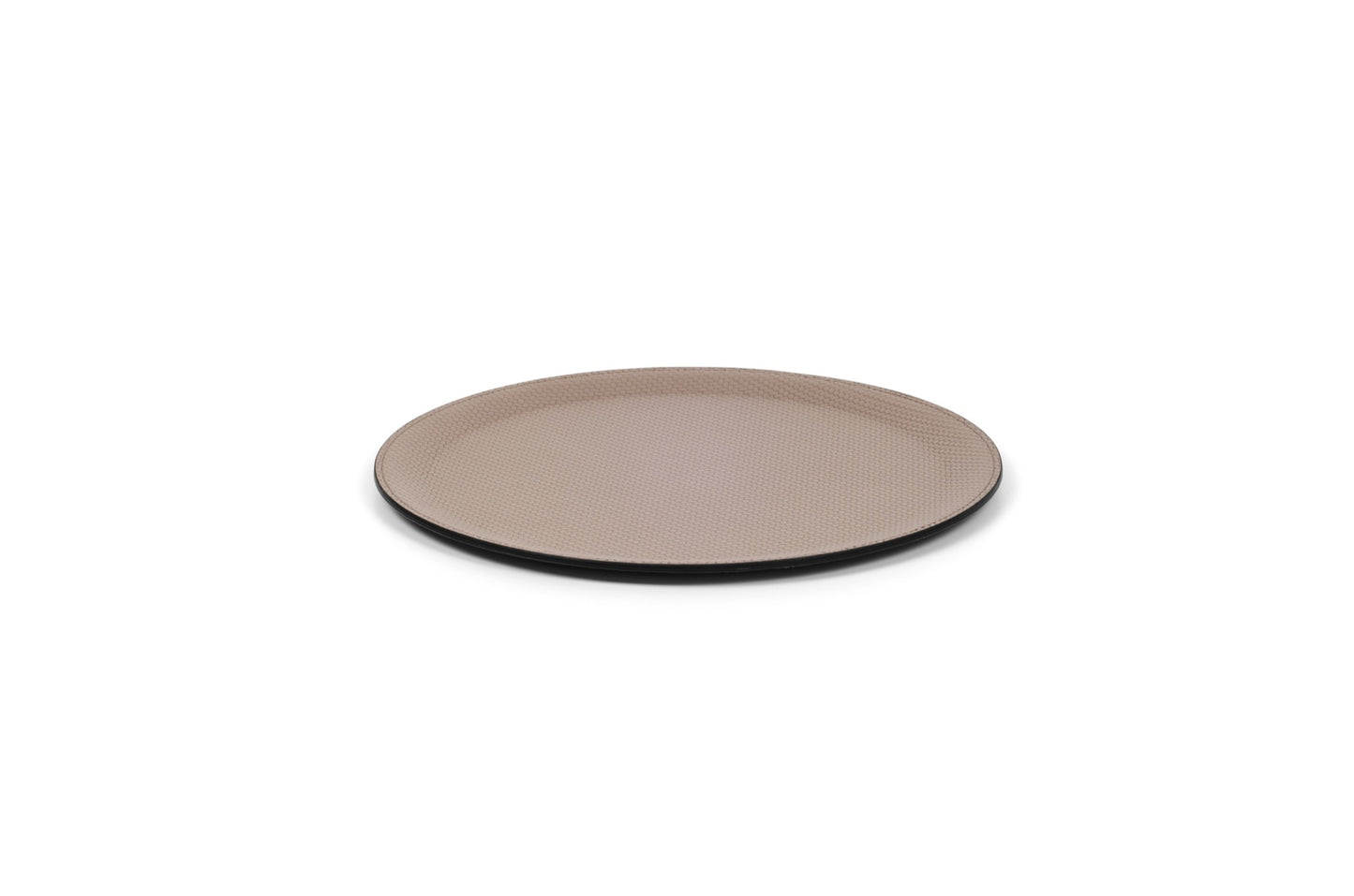 Victor Leather-Covered Trinket Serving Tray Round